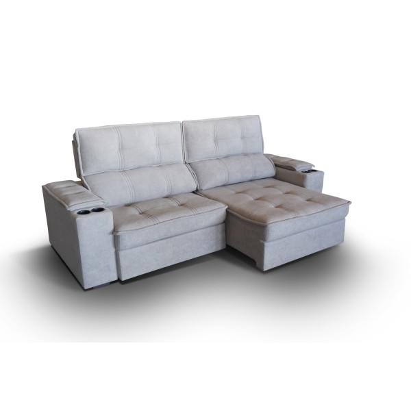 SOFA  EMPERADOR  N.39 IMPORTADO TELA BOUCLE  GRIS CLARO