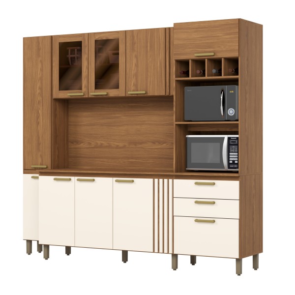 KIT DE COCINA COMPACTA NATURE /NEGRO IMPORTADO