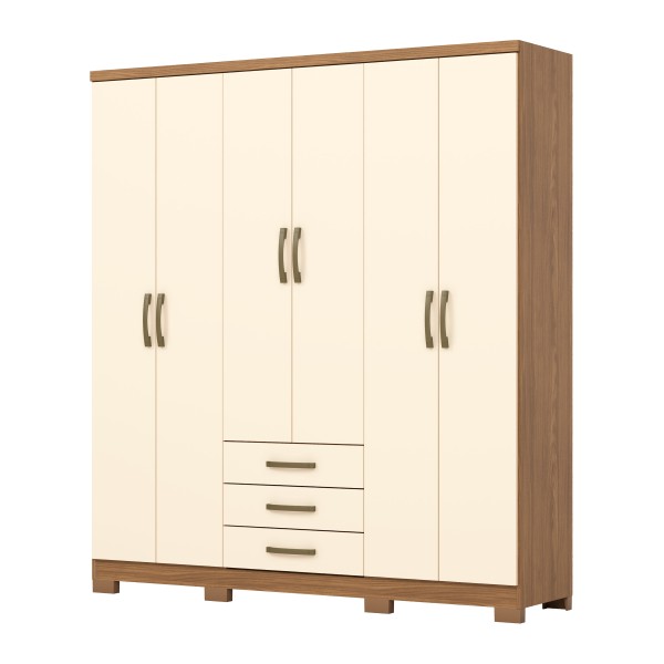 ROPERO CAJU 6 PUERTA JEQUITIBA BRILLO IMPORTADO
