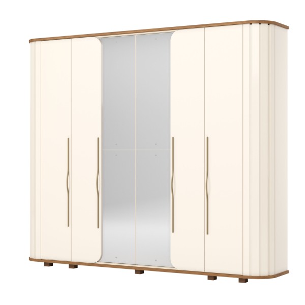 ROPERO PREMIUM 6 PUERTA BLANCO/WHITE /NATURE IMPORTADO
