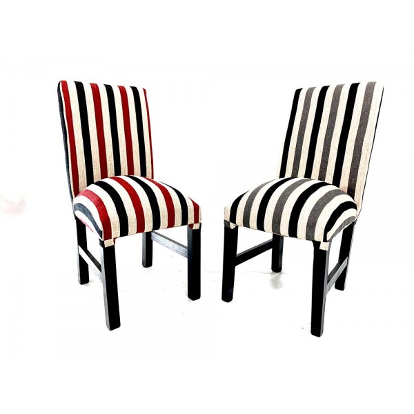 SILLA CHENILLE LOLA CRIOLLA P/NEGRA