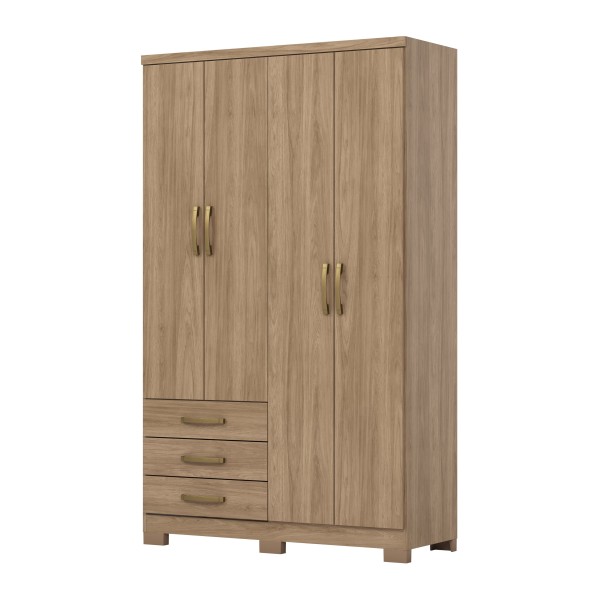 ROPERO CAJU 4 PUERTA JEQUITIBA BRILLO  DA 135-198