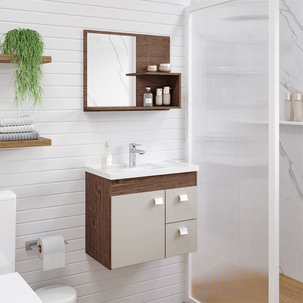 COD. 14650 VANITORY ISA 55 C/ESPEJO AMENNOA/OFF WIHTE