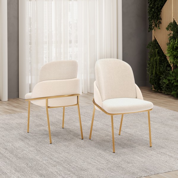 SILLA LIZY DOURADO /BOUCLE PEROLA