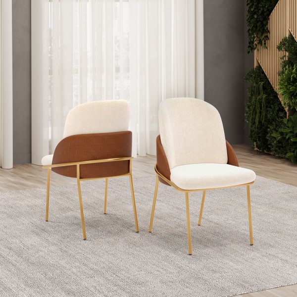 SILLA VITTA DOURADO TERRACOTA /BOUCLE