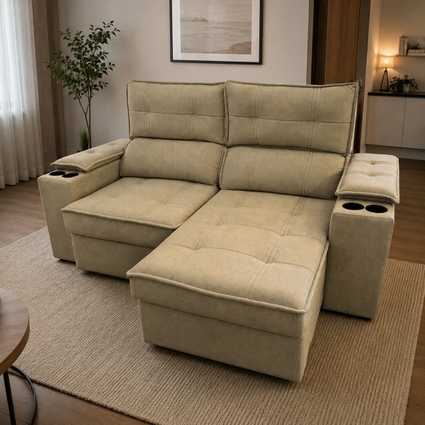 SOFA EMPERADOR JUNIOR 3010 2M. BEIGE OSCURO